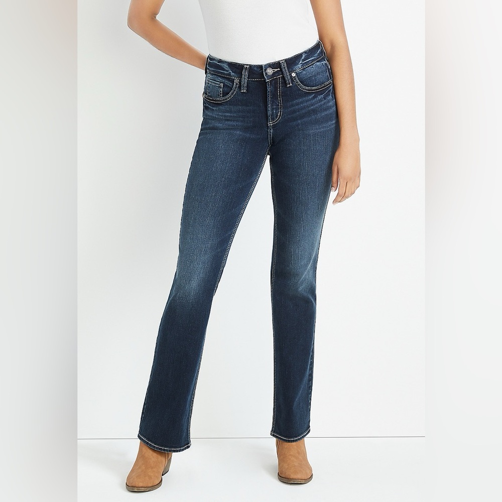 Y2K Low Rise Suki Straight Silver Jeans